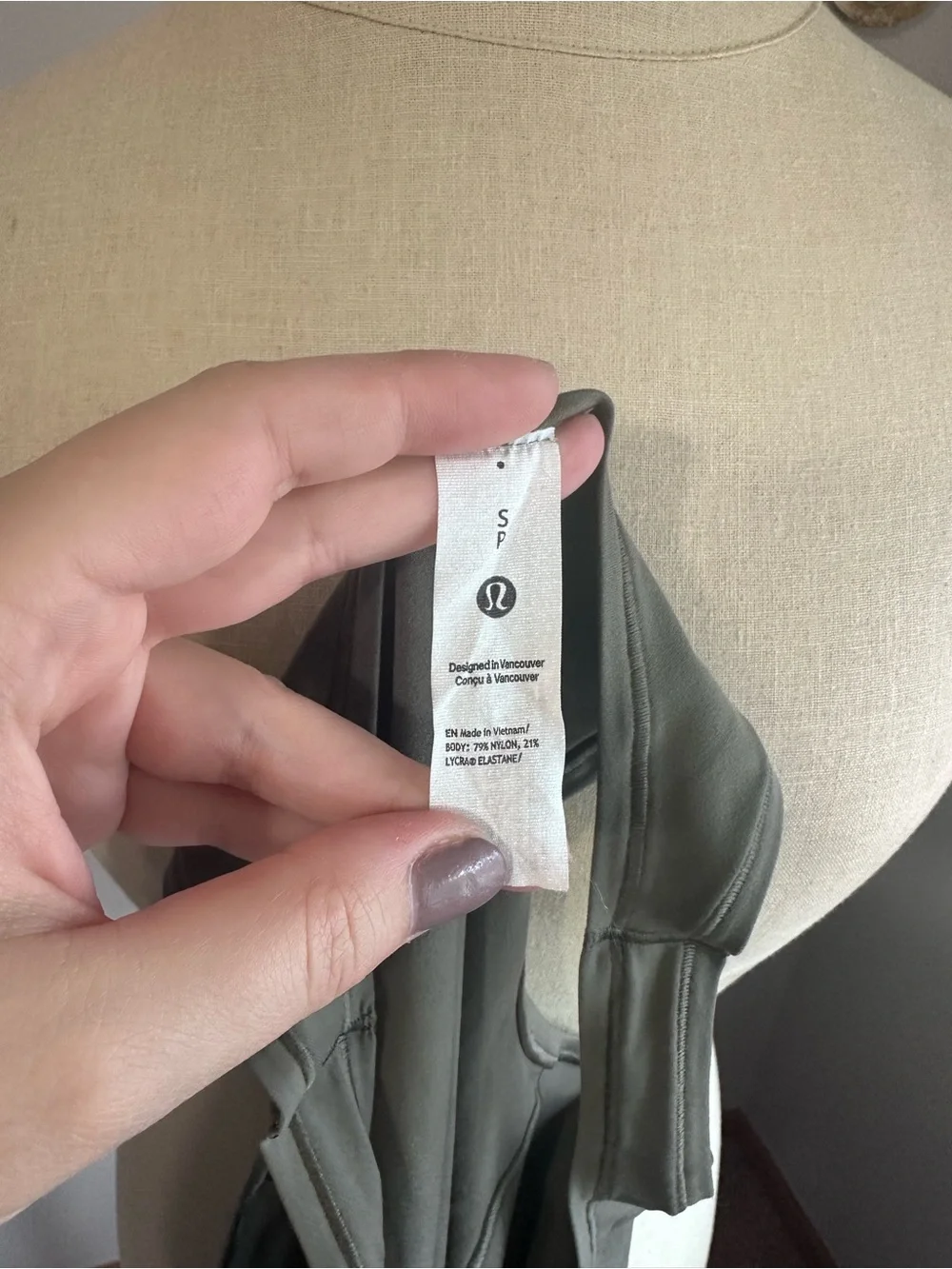 Lululemon Wundermost Square-Neck Olive Bodysuit